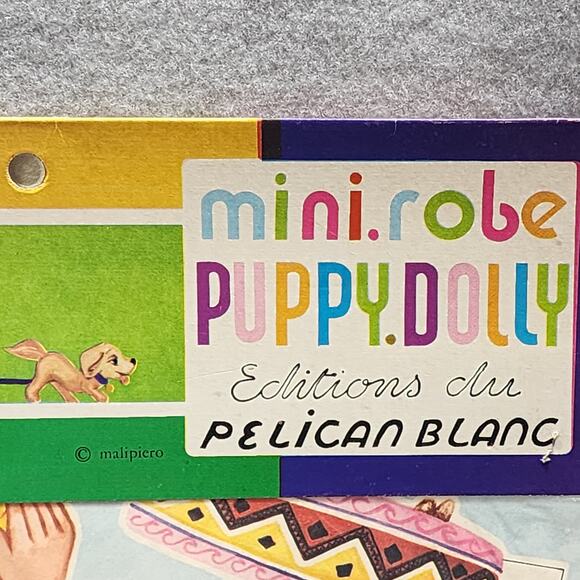 Blonde Hair Girl Paper Doll Flower Bouquet Pelican Blanc Vintage 1970 NOS Sealed - Picture 8 of 11